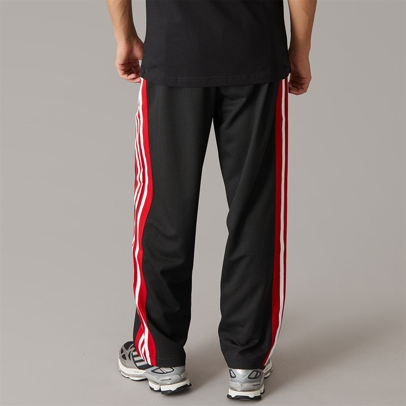 Mens Loose Mesh Track Pants Black - Image 2