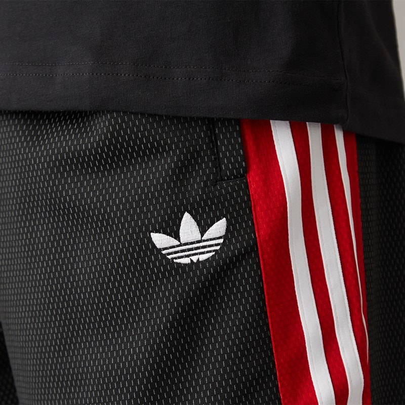 Mens Loose Mesh Track Pants Black - Image 3