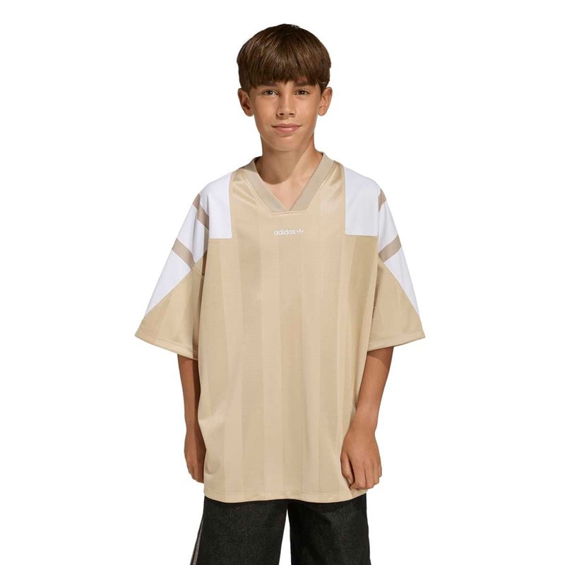 adidas Originals Boys Oversized Blocked T-Shirt Stone Khaki