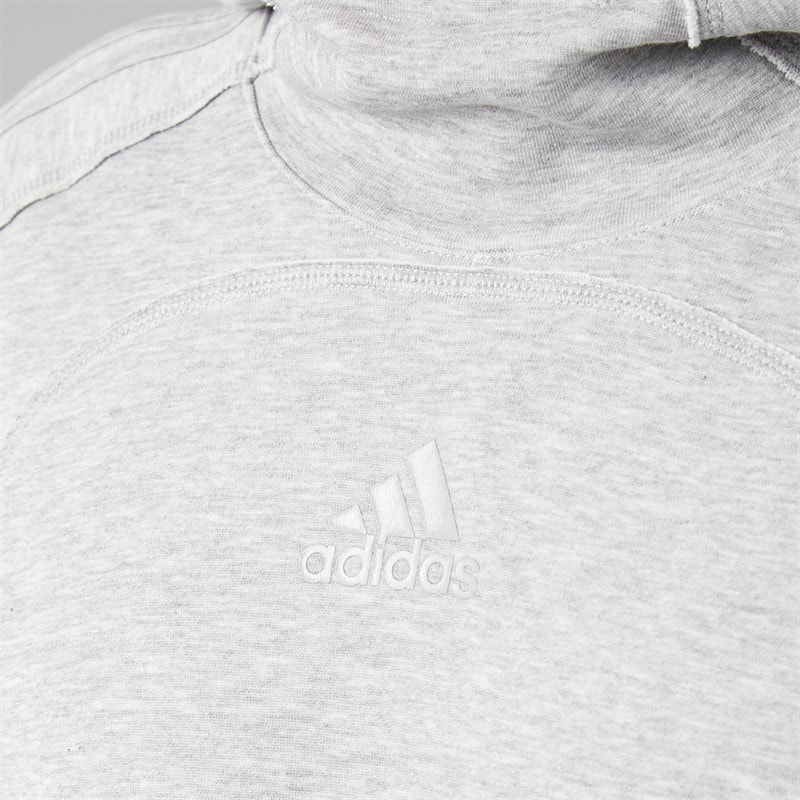 Mens Spacer Cutline Hoodie Medium Grey Heather - Image 3