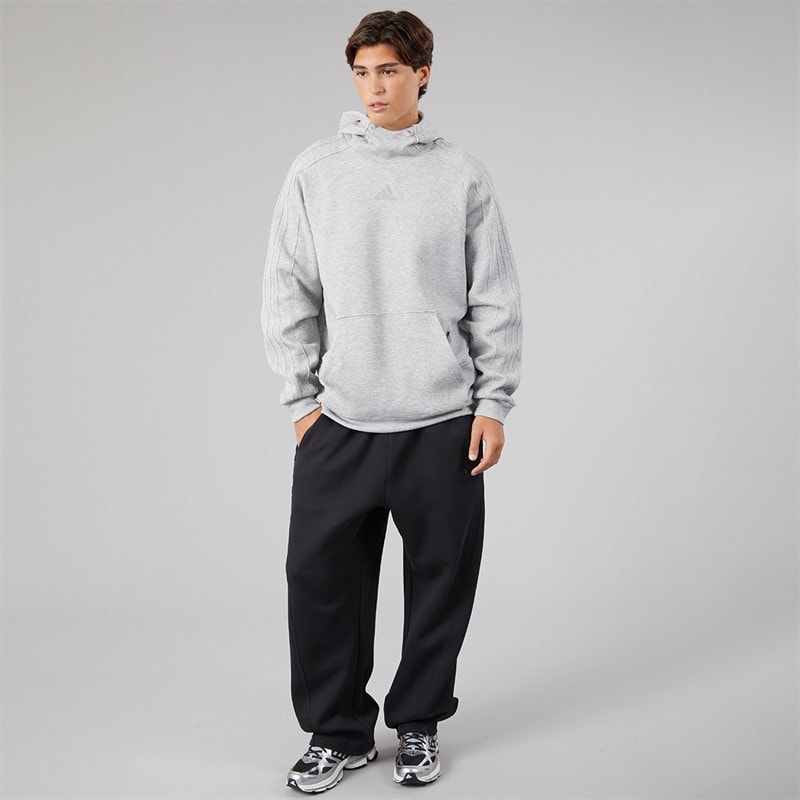 Mens Spacer Cutline Hoodie Medium Grey Heather - Image 4
