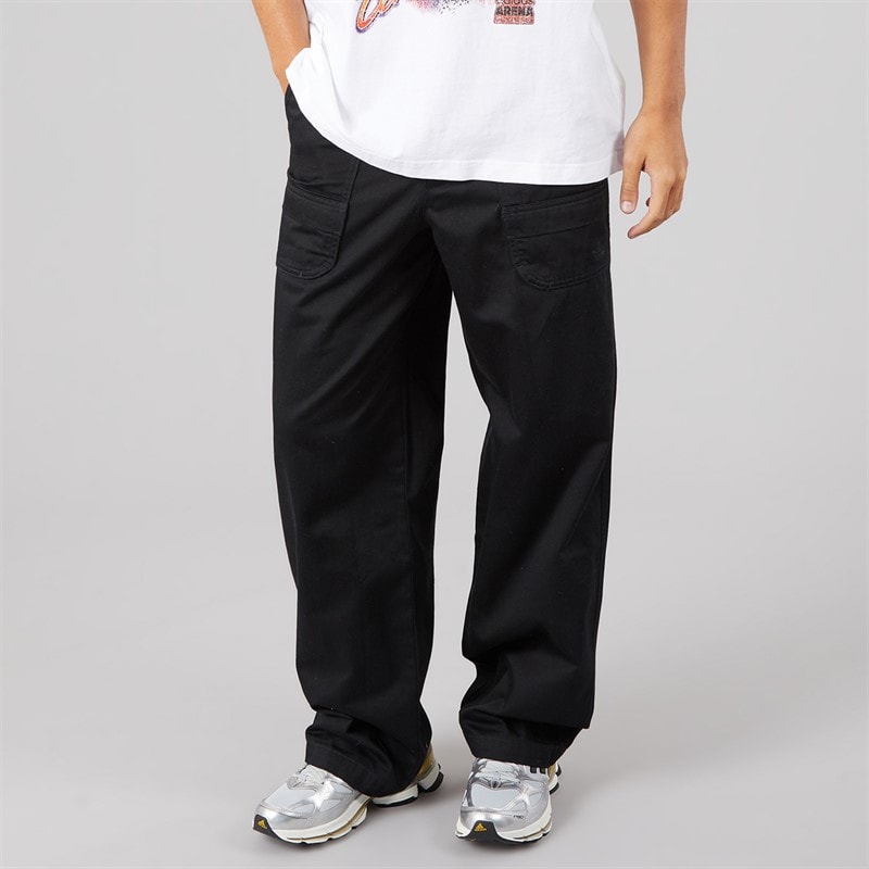Mens Premium Essentials Cargo Joggers Black - Image 1