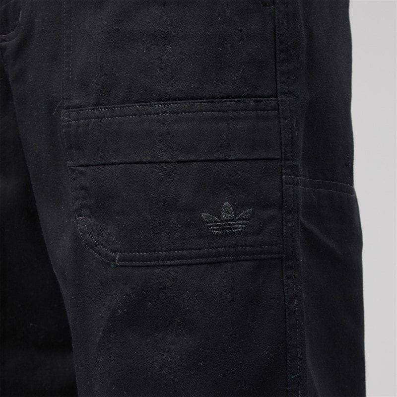 Mens Premium Essentials Cargo Joggers Black - Image 3