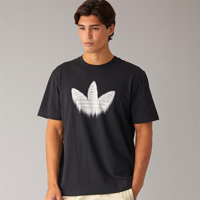 Mens Skeleton Trefoil T-Shirt Black - Image 1
