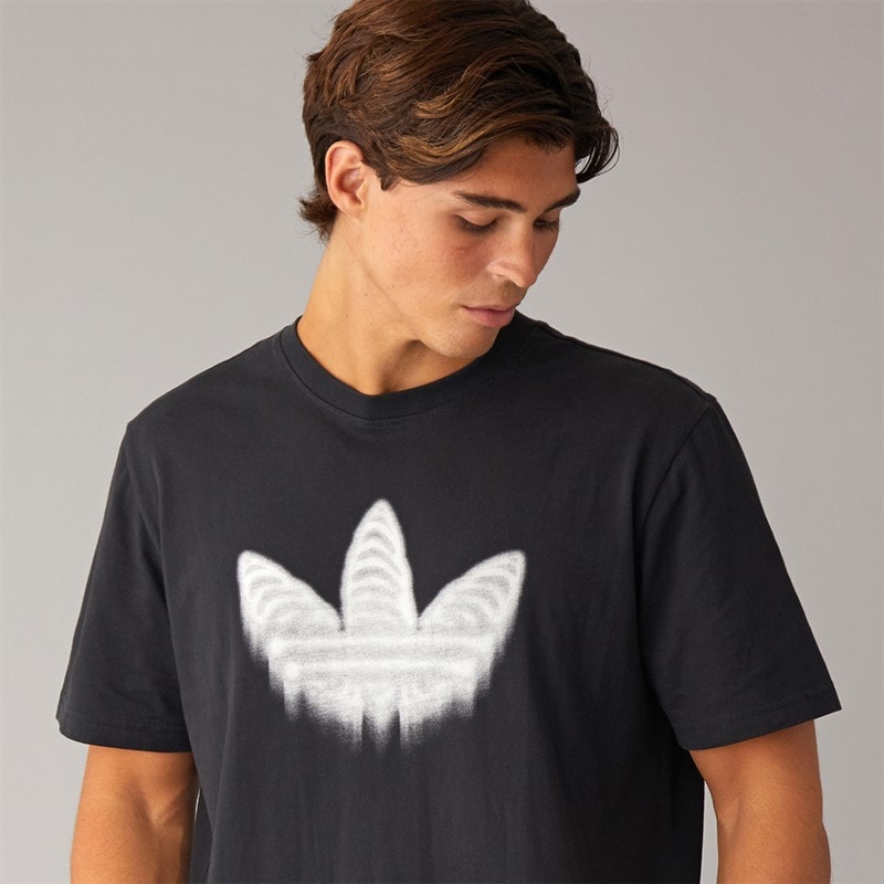 Mens Skeleton Trefoil T-Shirt Black - Image 3