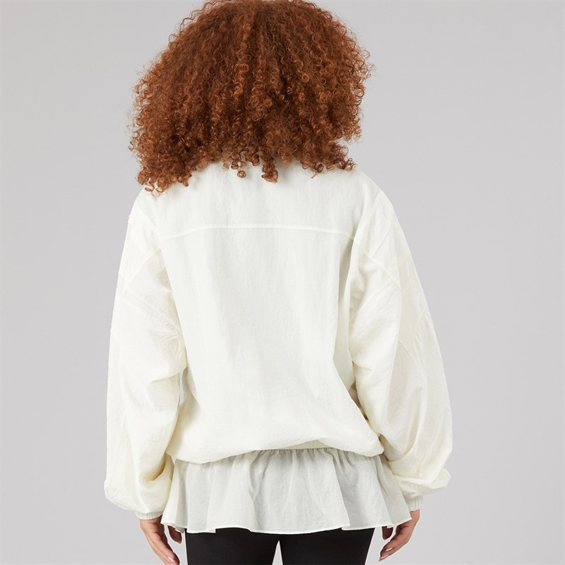 Womens Santiago Woven Full Zip Track Jacket Off White - Image 2