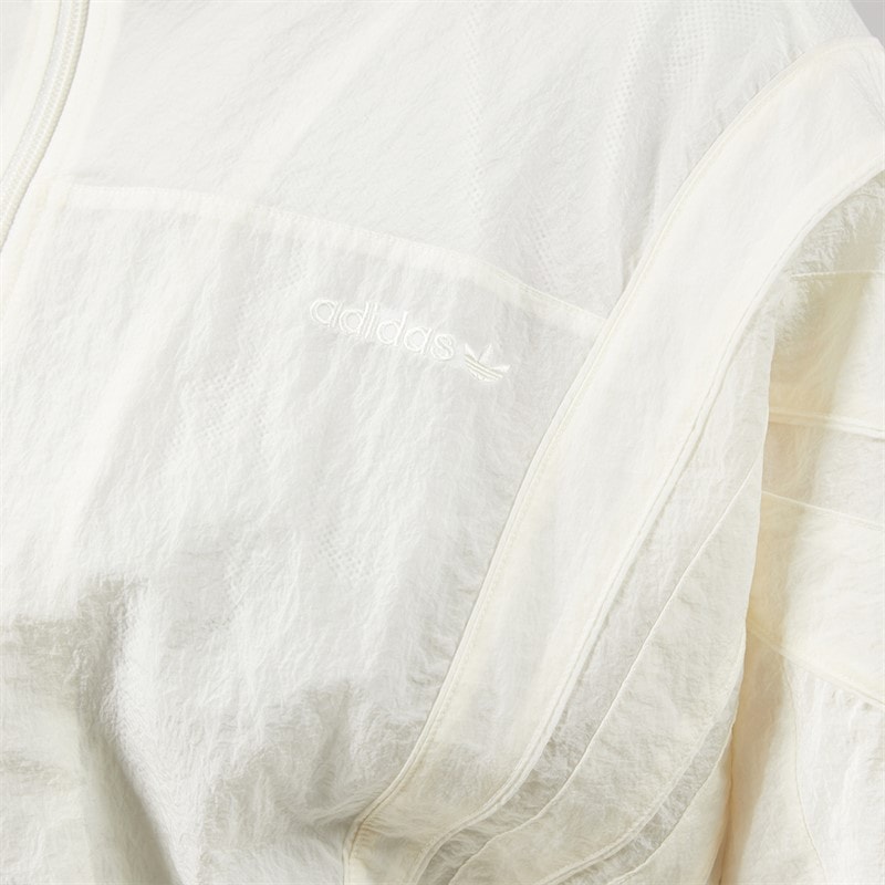 Womens Santiago Woven Full Zip Track Jacket Off White - Image 3