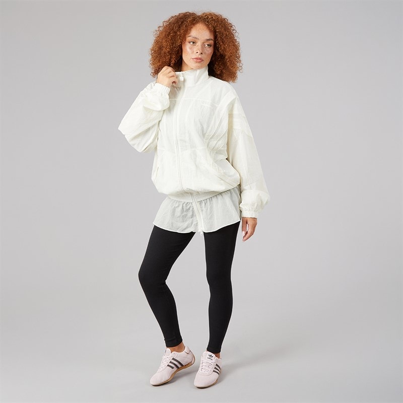 Womens Santiago Woven Full Zip Track Jacket Off White - Image 4