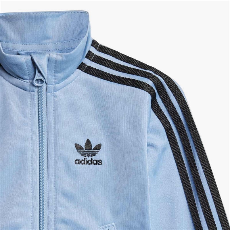 Infant Boys Adicolor Firebird Trefoil Tracksuit Ash Blue - Image 4