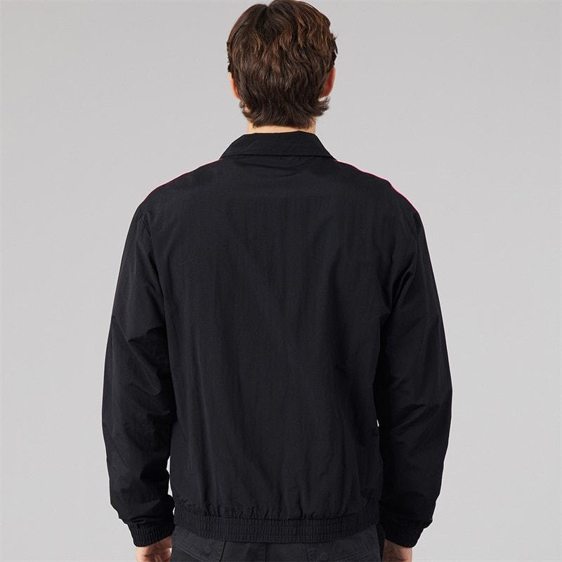 Mens Adicolor Firebird Woven Full Zip Track Top Black/Lucid Pink - Image 2