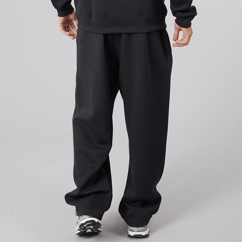 Mens Spacer Cutline Open Hem Joggers Black - Image 2