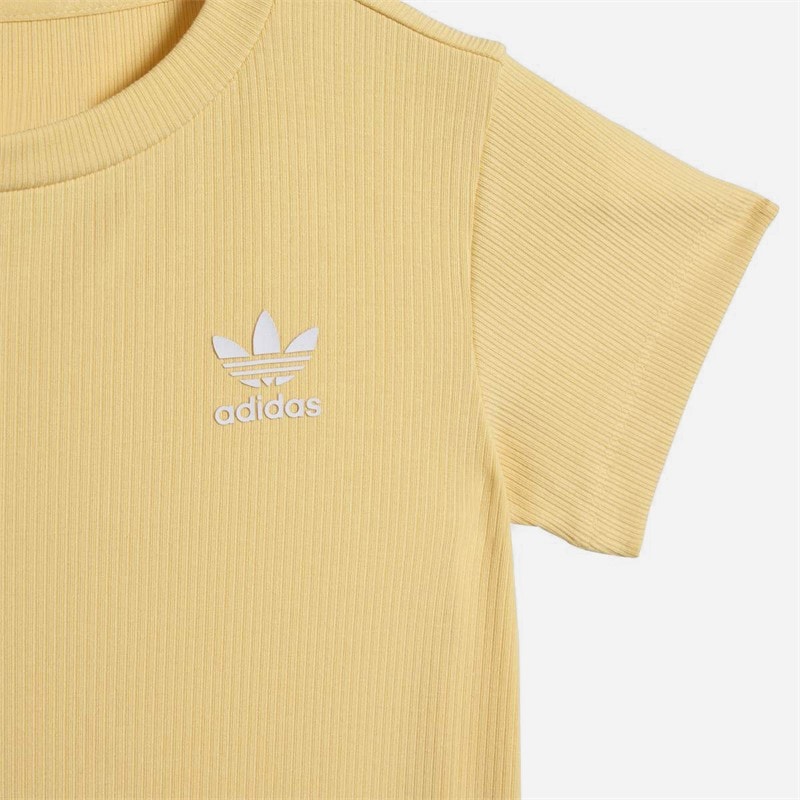 Infant Regular Short Sleeve Rib Onesie Orange Tint - Image 2
