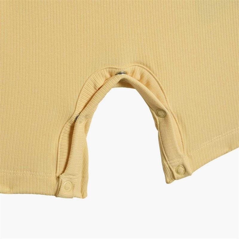 Infant Regular Short Sleeve Rib Onesie Orange Tint - Image 5