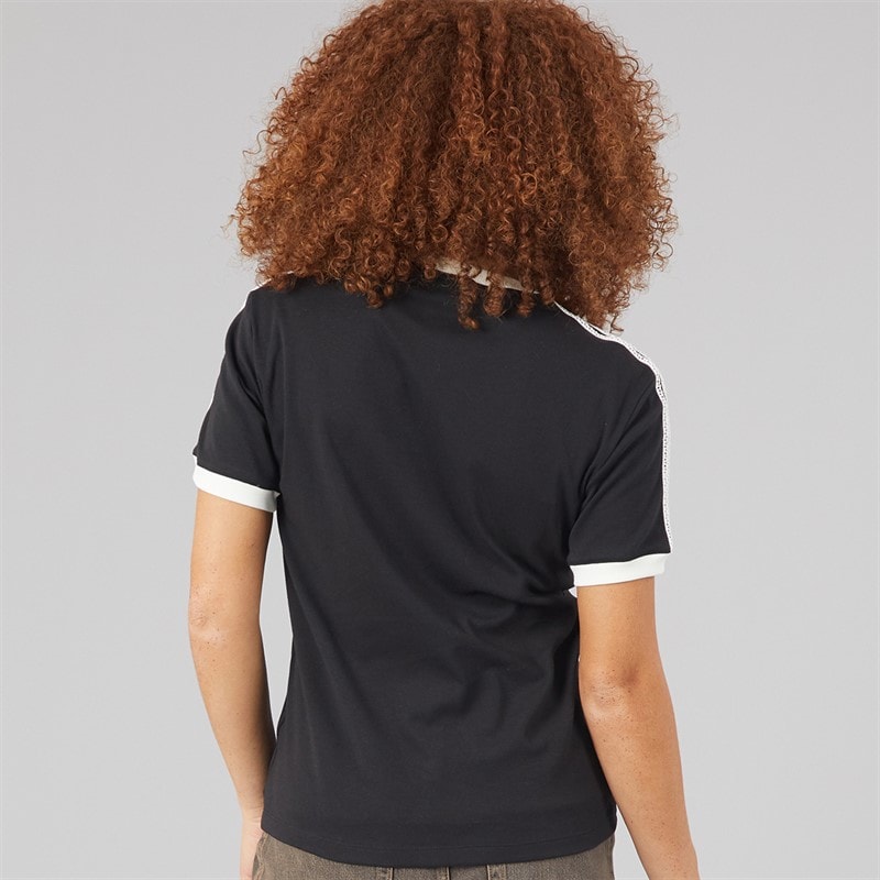 Womens Summer Glow Advanced 3-Stripes T-Shirt Black - Image 2