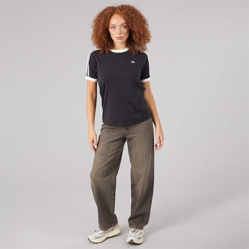 Womens Summer Glow Advanced 3-Stripes T-Shirt Black - Image 4