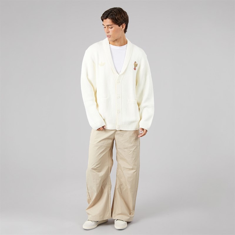 Mens Premium Essentials Wide Leg Trousers Stone Khaki/Stone Khaki - Image 4