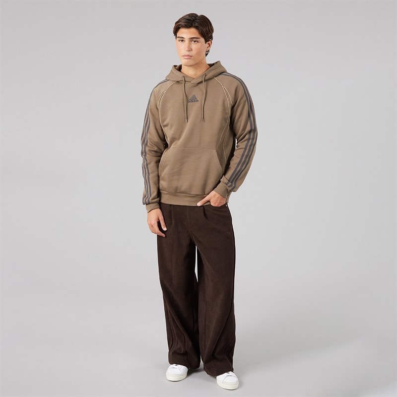 Mens Adicolor Teamgeist Cut Line Hoodie Blanch Brown - Image 4