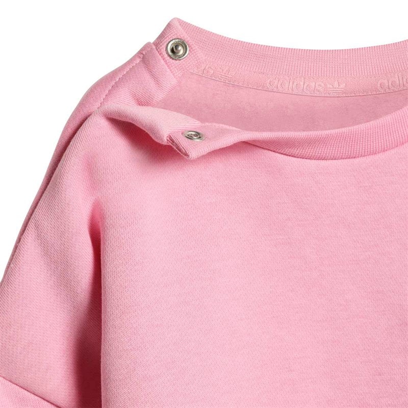 Infant Girls Loose Crew Sweatshirt And Leggings Set Light Pink - Image 3