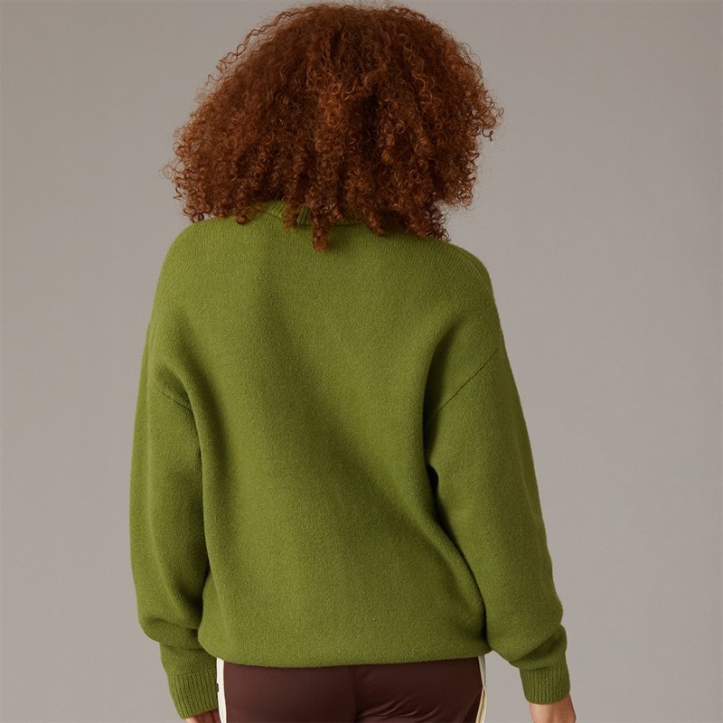 Womens Athletic Dept Knitted Sweatshirt Tech Olive - Image 2