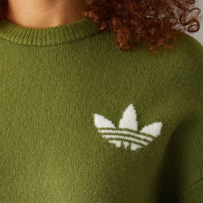 Womens Athletic Dept Knitted Sweatshirt Tech Olive - Image 3