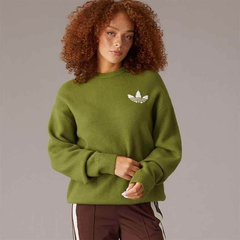 Womens Athletic Dept Knitted Sweatshirt Tech Olive - Image 5