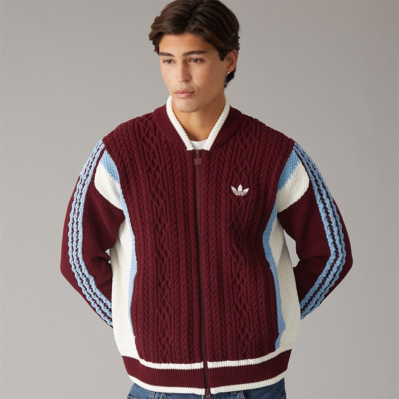 Mens Winter Icons Cardigan Shadow Red/Off White/Ash Blue - Image 1