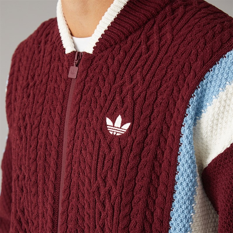 Mens Winter Icons Cardigan Shadow Red/Off White/Ash Blue - Image 3