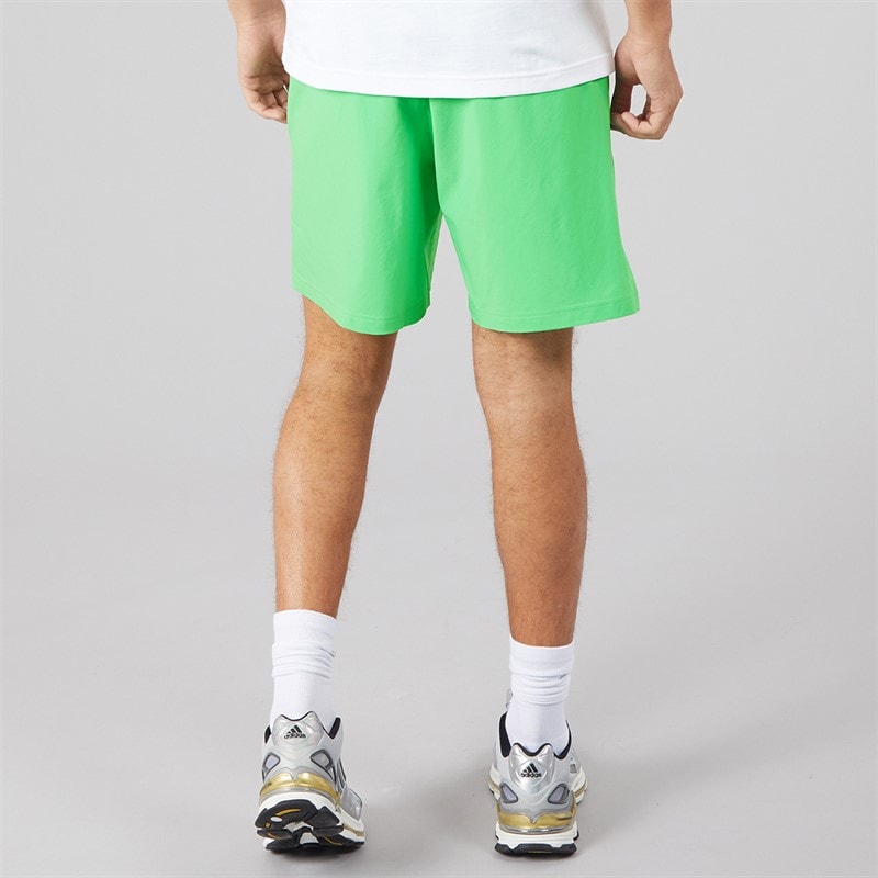 Mens Tech Trefoil Essentials Shorts Semi Screaming Green - Image 2