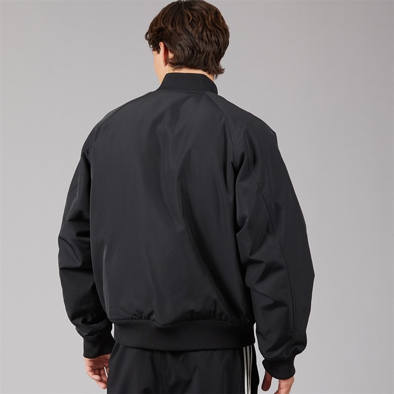 Mens Teamgeist Padded Bomber Jacket Black/Black - Image 2