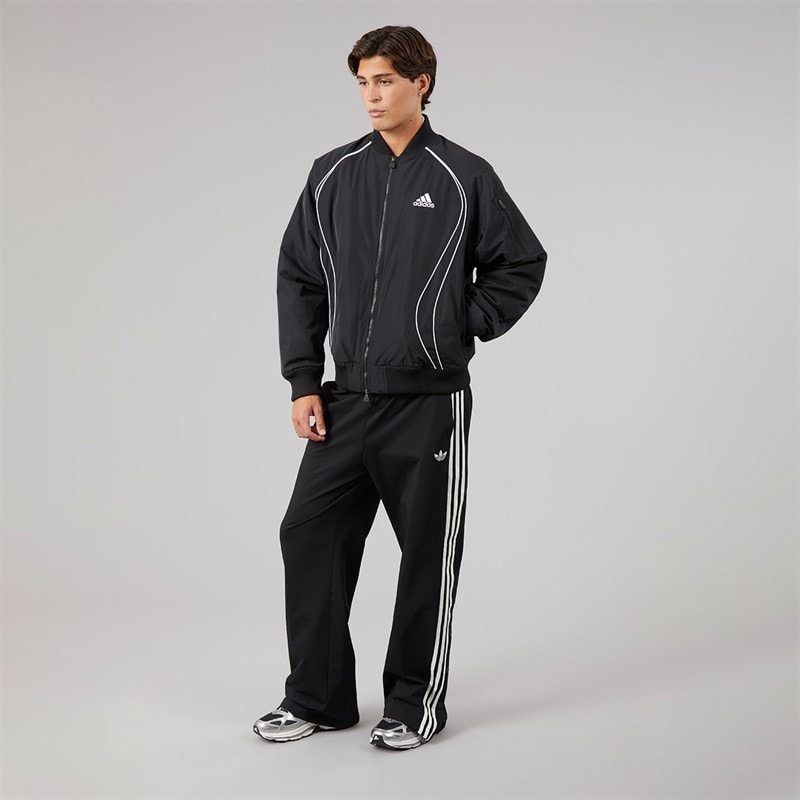 Mens Teamgeist Padded Bomber Jacket Black/Black - Image 4