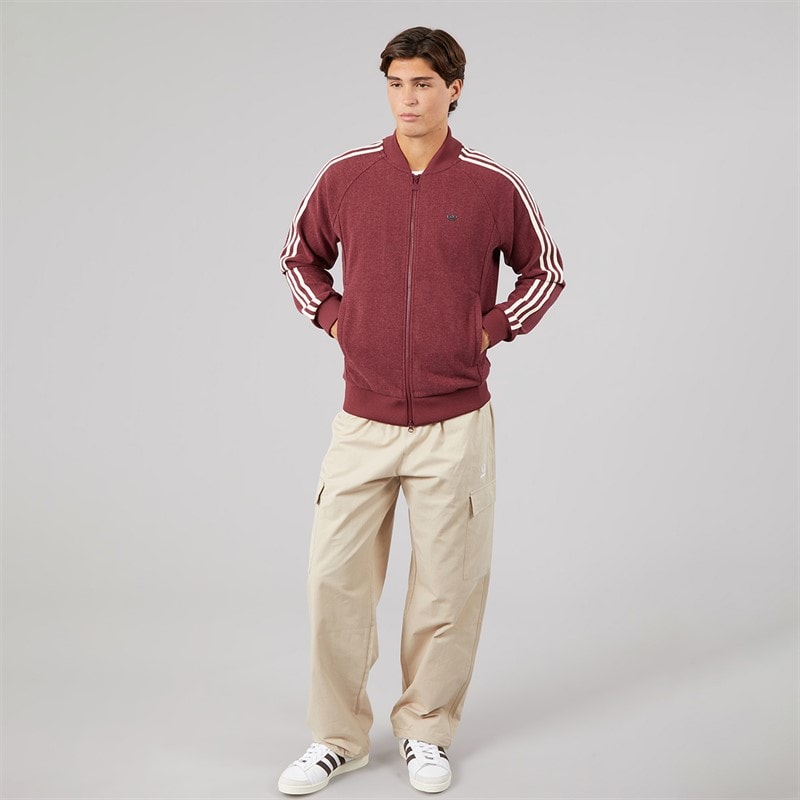 Mens Trefoil Essentials Woven Cargo Pants Stone Khaki - Image 4