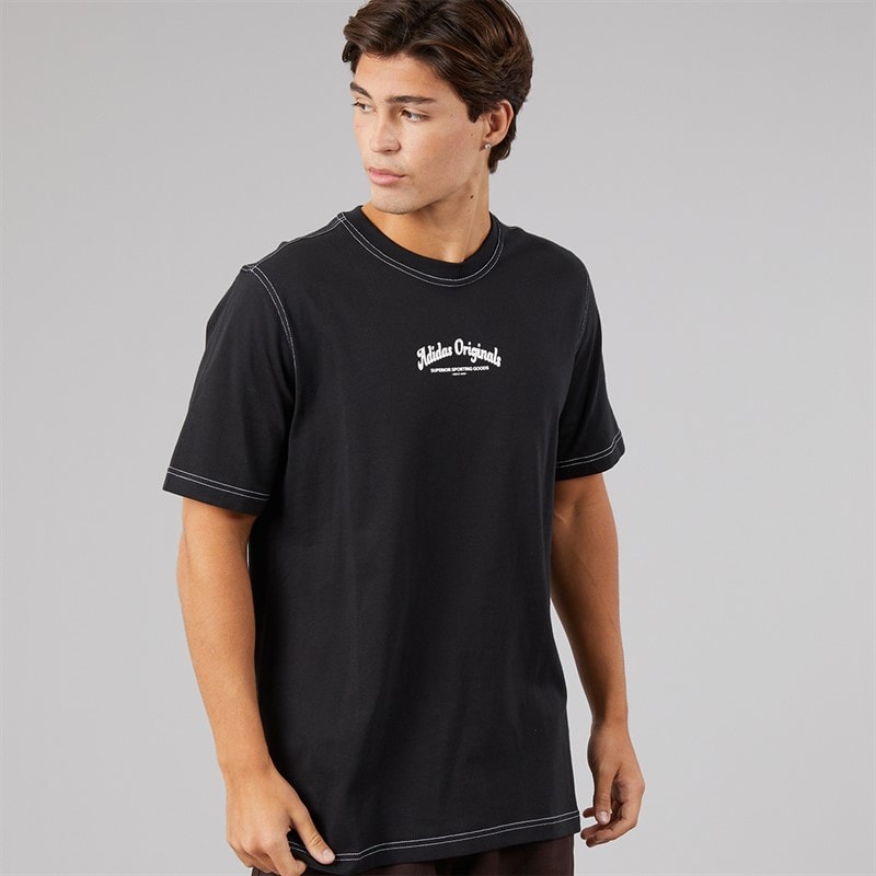 Mens Wabash Back Graphic T-Shirt Black - Image 2