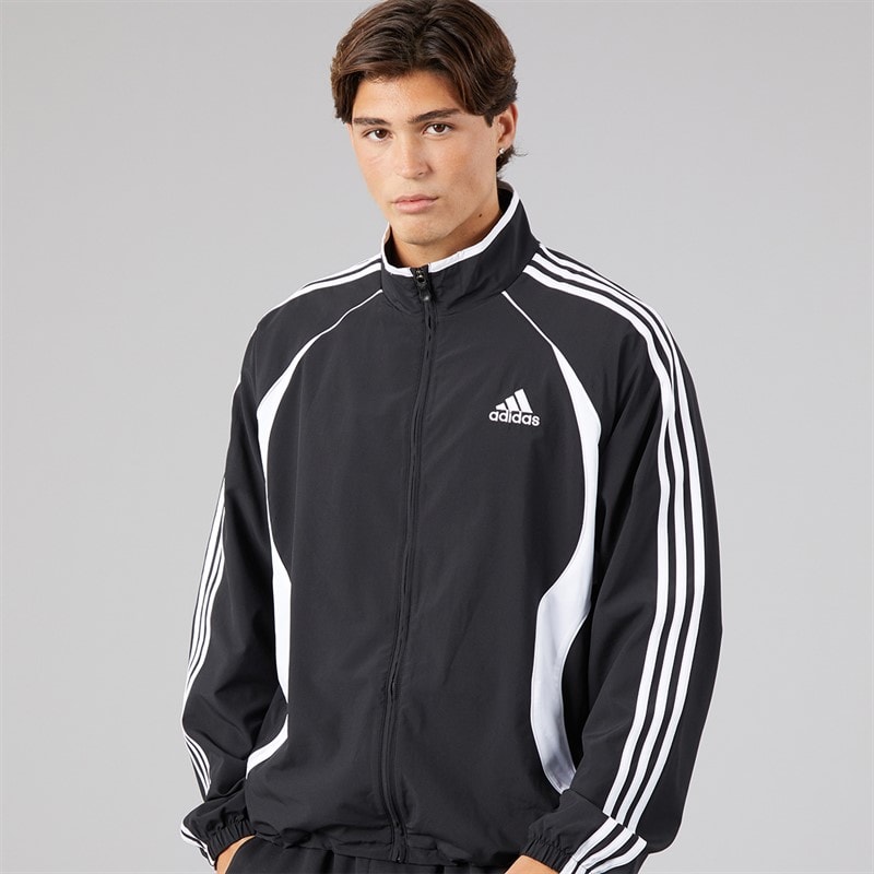 adidas Originals Mens Teamgeist Adicolor Full Zip Track Jacket Black