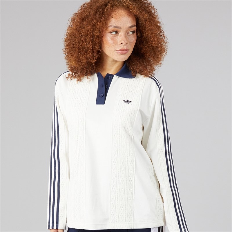 adidas Originals Womens Winterised Long Sleeve Jersey Off White