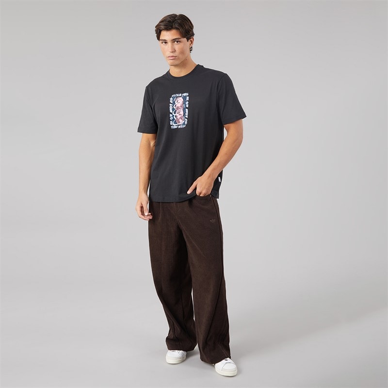 Mens Trefoil Series Graphic T-Shirt Black - Image 4