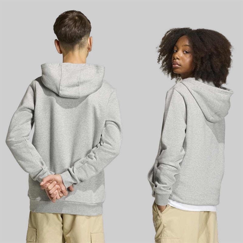 Junior Trefoil Hoodie Medium Grey Heather - Image 2