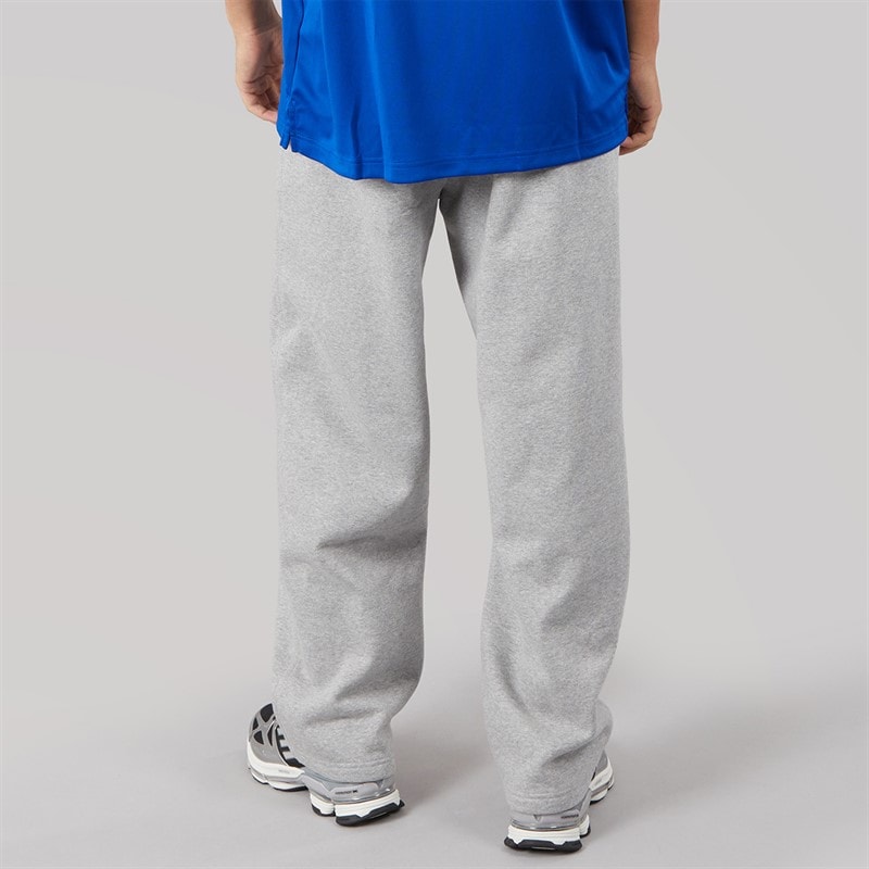 Mens Trefoil Essentials Open Hem Joggers Medium Grey Heather/White - Image 2