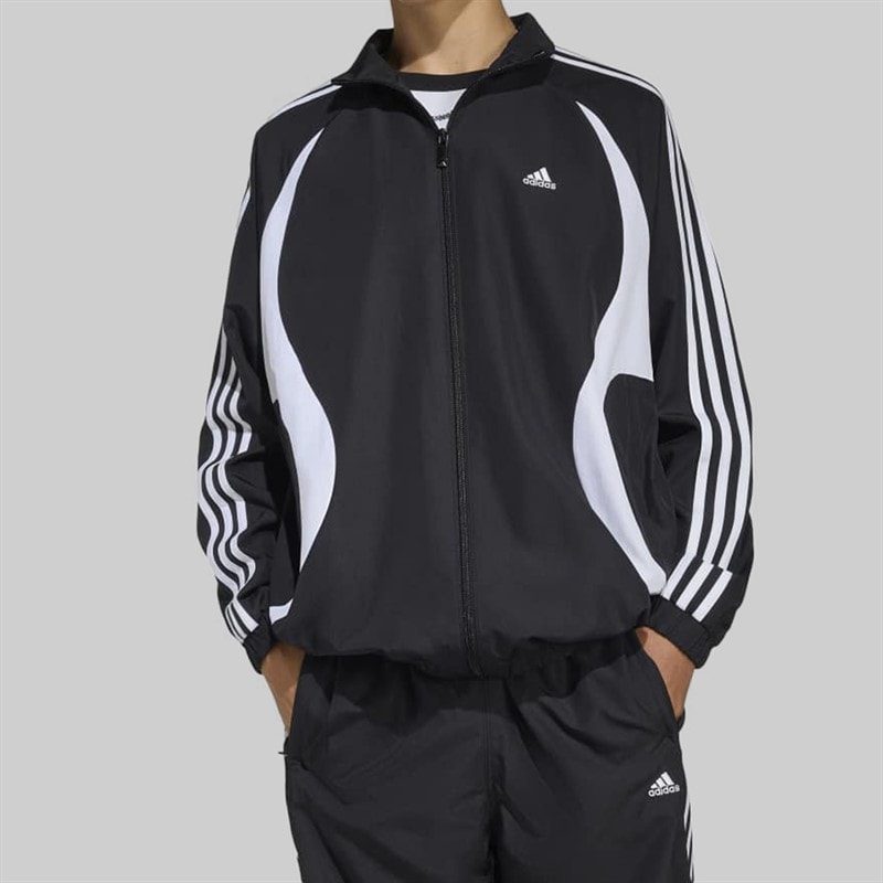 adidas Originals Junior Teamgeist Loose Track Jacket Black/White/White/White