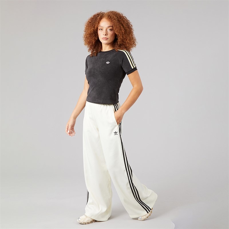 Womens Terry Towel Cali T-Shirt Black - Image 4