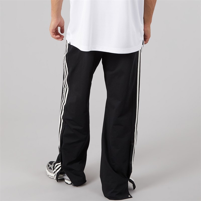 Mens Trefoil Basketball Snap Track Pants Black - Image 2