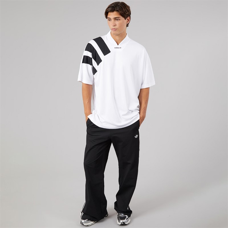Mens Trefoil Basketball Snap Track Pants Black - Image 4