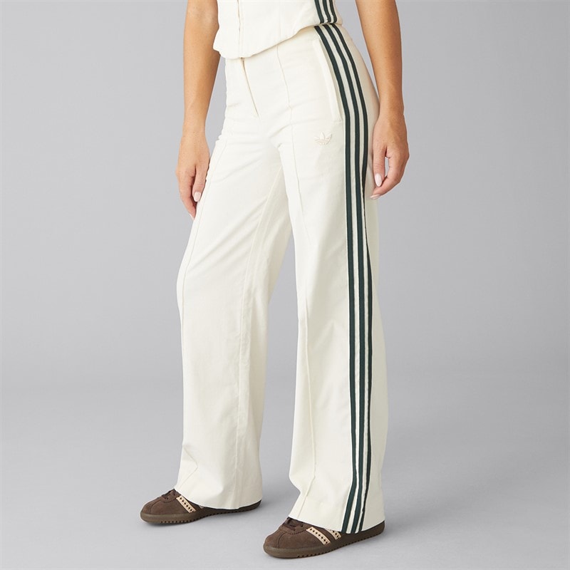 adidas Originals Womens Velvet Track Pants Chalk White