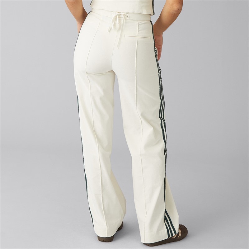 Womens Velvet Track Pants Chalk White - Image 2