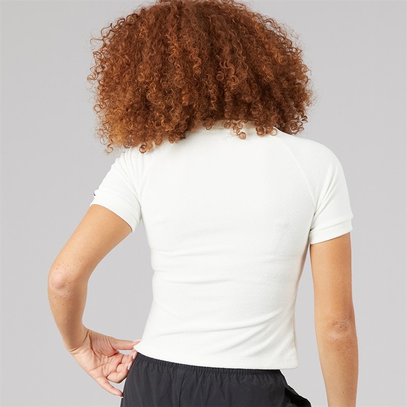 Womens Terry Towel Cali T-Shirt Off White - Image 2