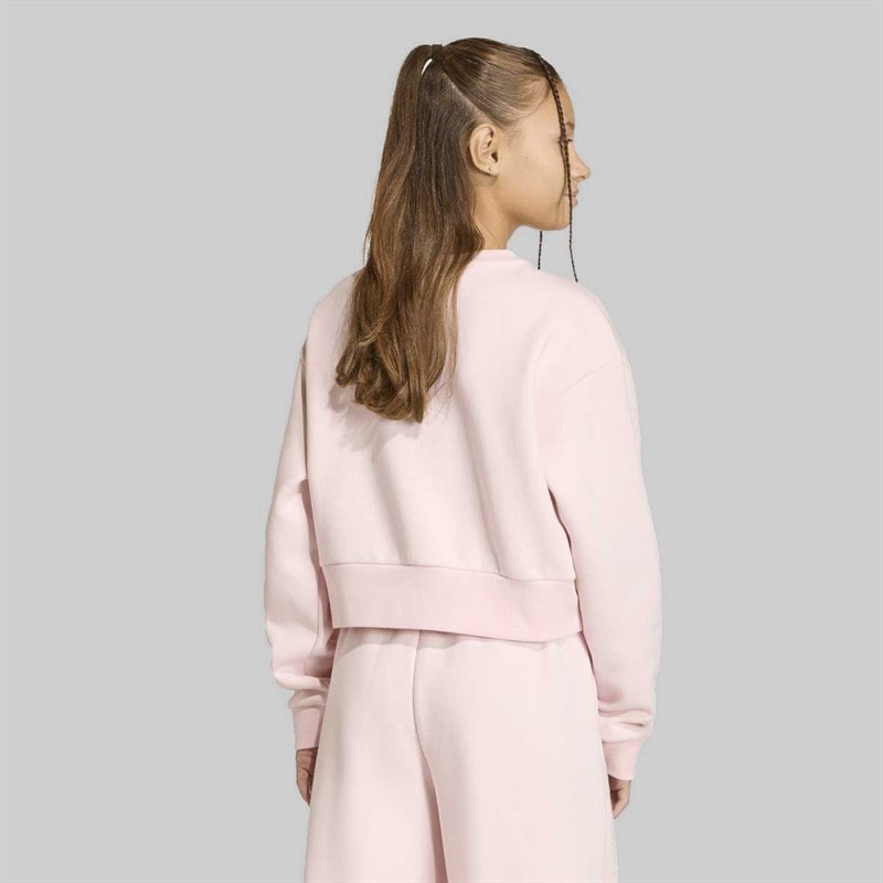 Junior Girls Boxy Crew Sweatshirt Sand Pink - Image 2