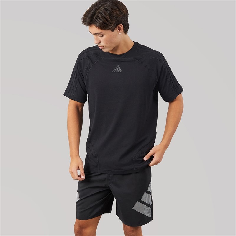 Mens Cutline Regular T-Shirt Black - Image 4