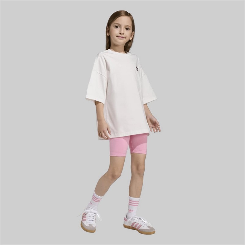 Girls Cycling Shorts And T-Shirt Set Light Pink - Image 3