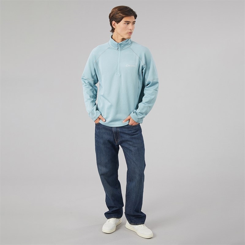 Mens Eastmarch Half Zip Fleece Light Blue - Image 4