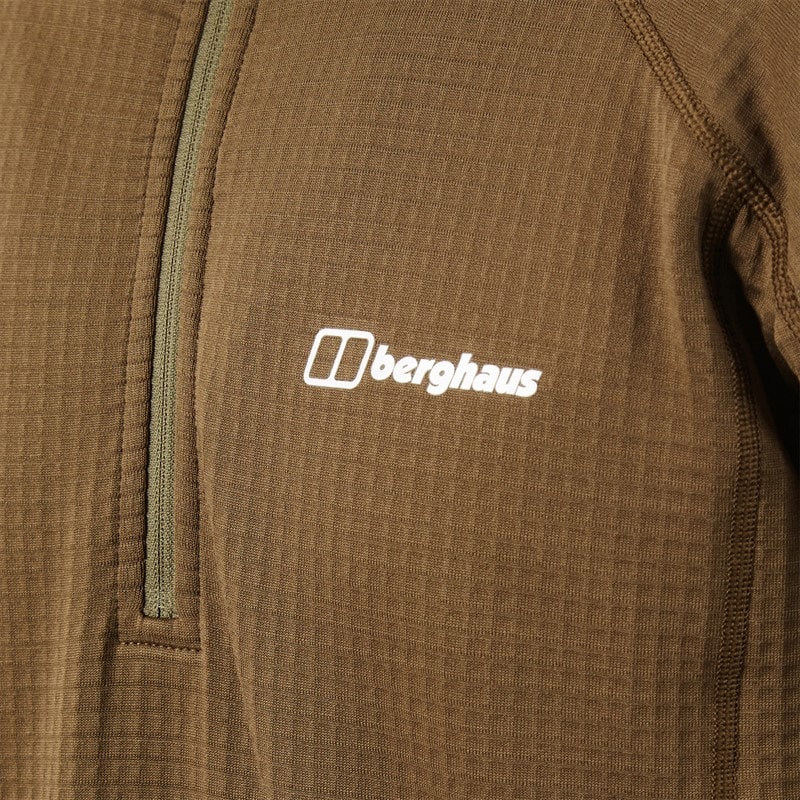 Mens Eastmarch Half Zip Fleece Brown - Image 3
