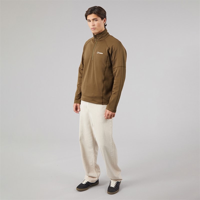 Mens Eastmarch Half Zip Fleece Brown - Image 4